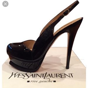 Saint Laurent Tribute YSL Patent Leather Slingback
